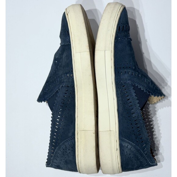Seychelles Blue Suede Laser Cut Native Print Slip On Sneaker Women’s Size 9.5 - Picture 10 of 15